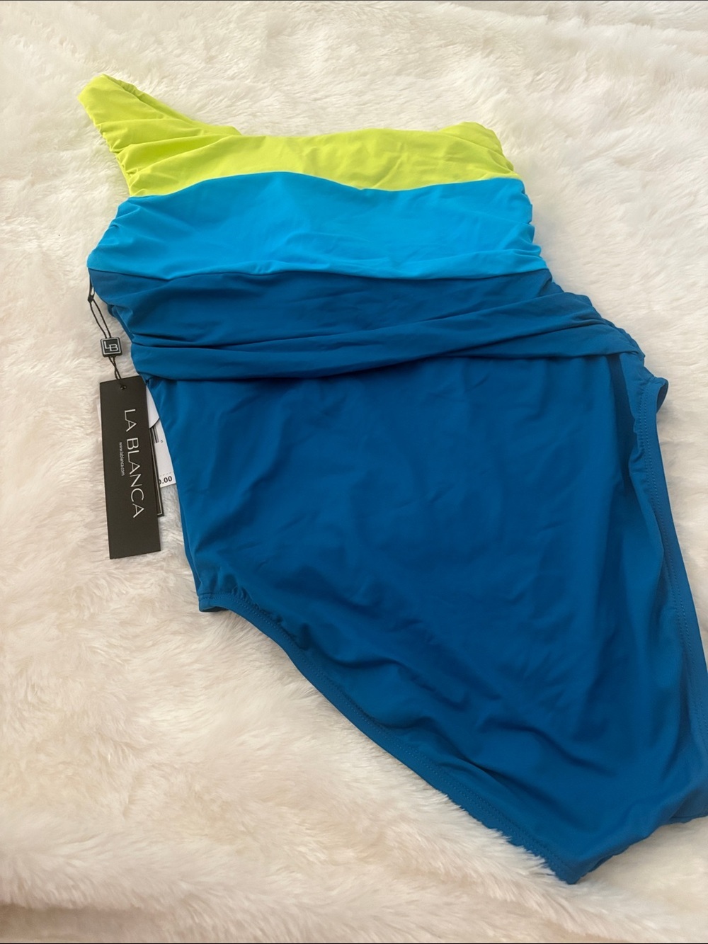 NWT La Blanca One Shoulder Swimsuit - Picture 6 of 9